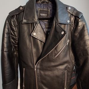 Barneys Original Leather Motorcycle Jacket - Size Large